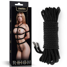 Мотузка LoveToy Rebellion Reign Bondage Rope Black, 10 м