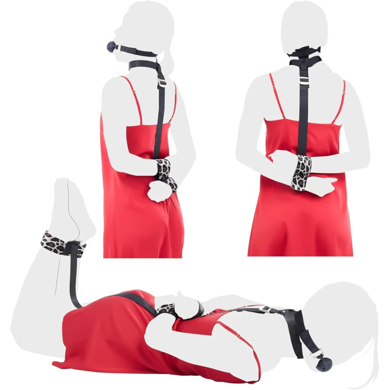 БДСМ-набір LOCKINK YEAHWOW Armbinder Restraint Set Black