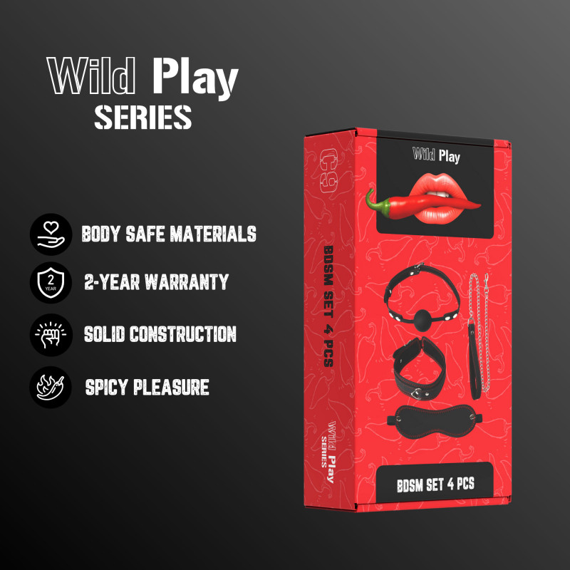 Набір БДСМ Erospace Wild Play BDSM Set 4 pcs C9