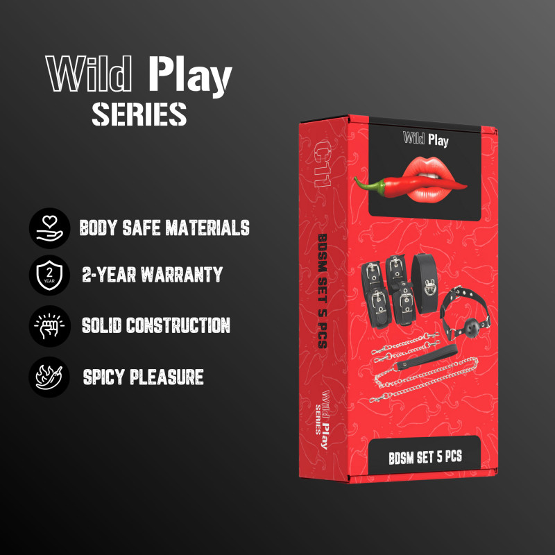 Набір БДСМ Erospace Wild Play BDSM Set 5 pcs C11