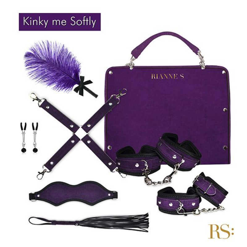 Подарунковий набір для BDSM RIANNE S - Kinky Me Softly Фіолетовий: 8 предметів для задоволення