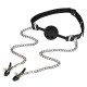 Набір БДСМ Erospace Wild Play Mouth Gag With Nipple Clamps C15