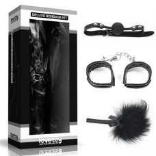Набір БДСМ LoveToy Deluxe Bondage Kit (кляп, наручники, пір'їнка)