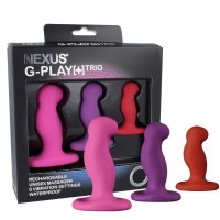 Набор массажеров простаты Nexus G-Play Trio Plus Розовый/Фиолетовый