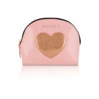 Романтический набор Rianne S: Kit d'Amour: вибропуля, перышко, маска, чехол-косметичка Розовый/Золотой