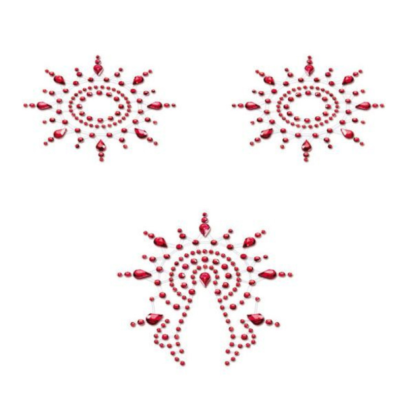 Пестіс із кристалів Petits Joujoux Gloria set of 3 Червоні