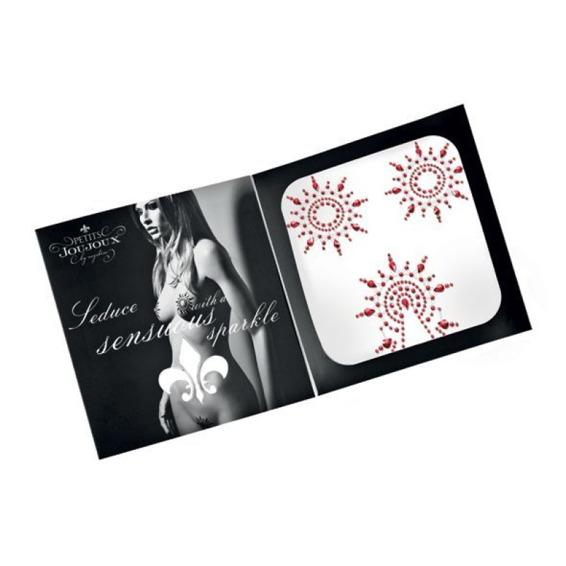 Пестіс із кристалів Petits Joujoux Gloria set of 3 Червоні