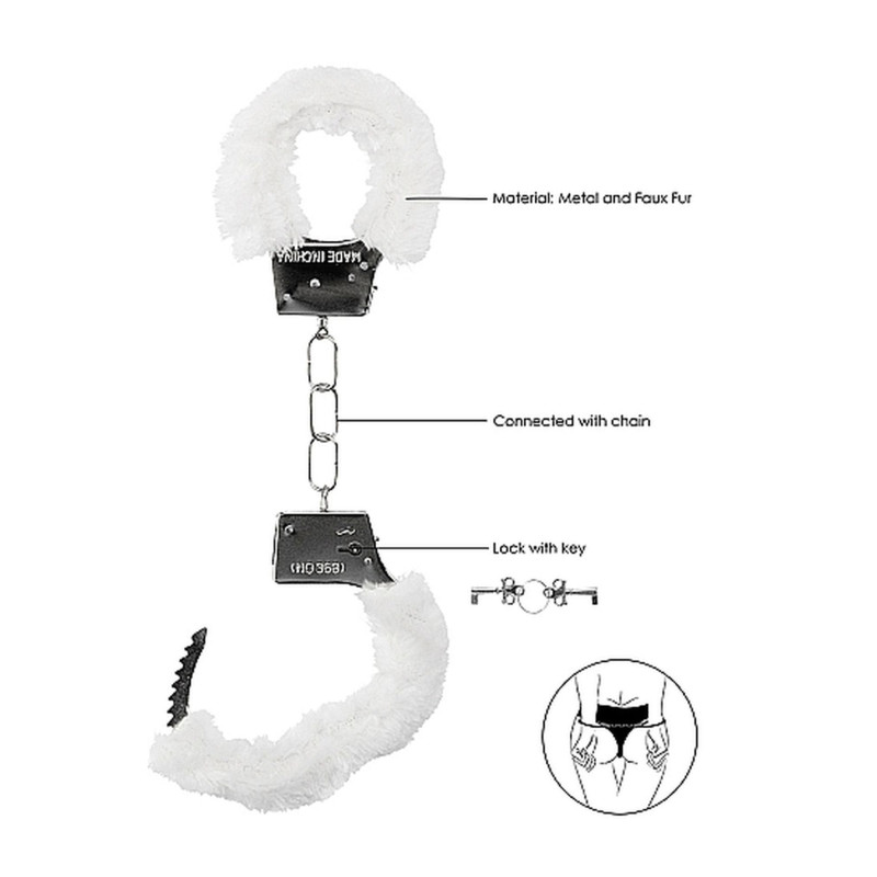 Наручники Ouch! Beginner's Handcuffs Furry White