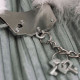 Наручники металеві з оздобленням Adrien Lastic Handcuffs Чорні