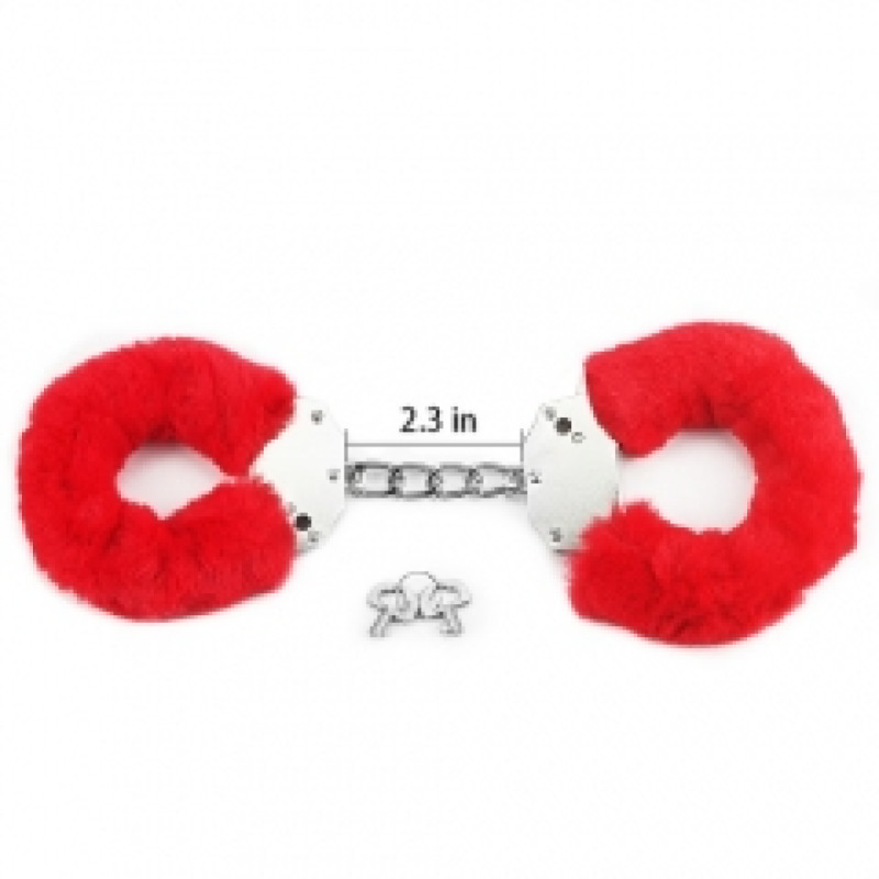 Наручники LoveToy Fetish Pleasure Fluffy Hand Cuffs Red