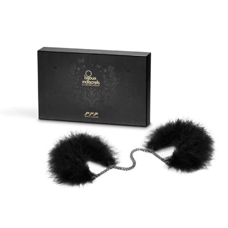Пушистые наручники Bijoux Indiscrets Za za zu - feahter handcuffs