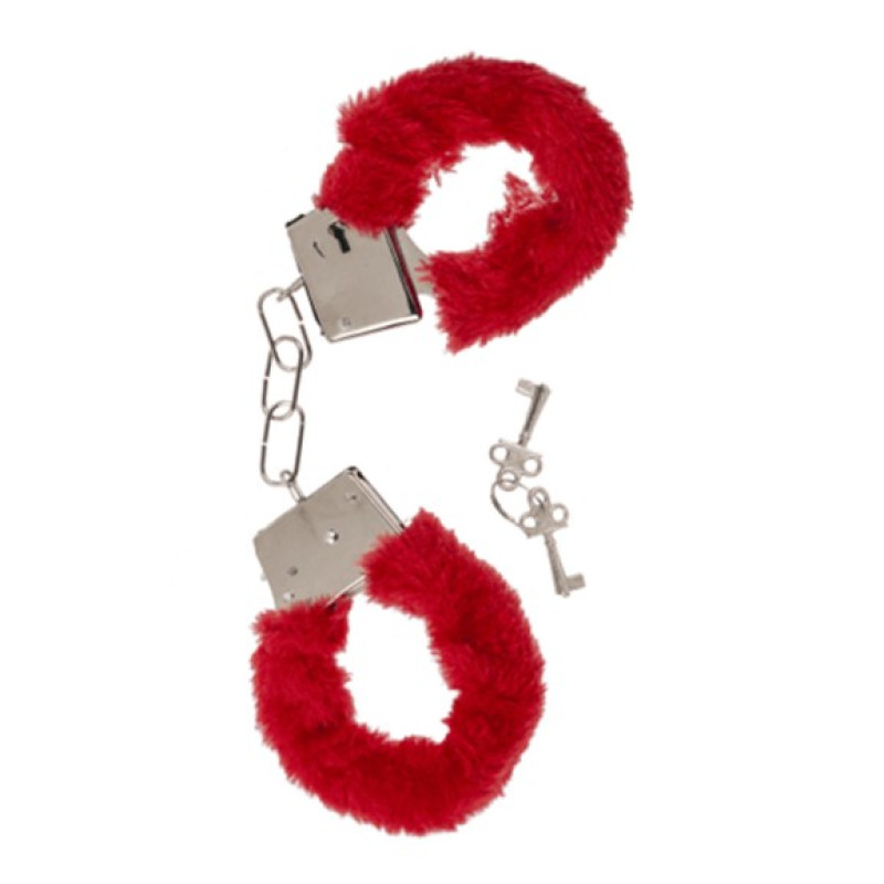Наручники OOTB Plush Handcuffs With Keys Red