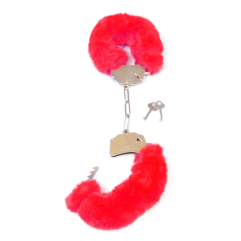 Наручники Fetish B - Series Series Furry Cuffs Red