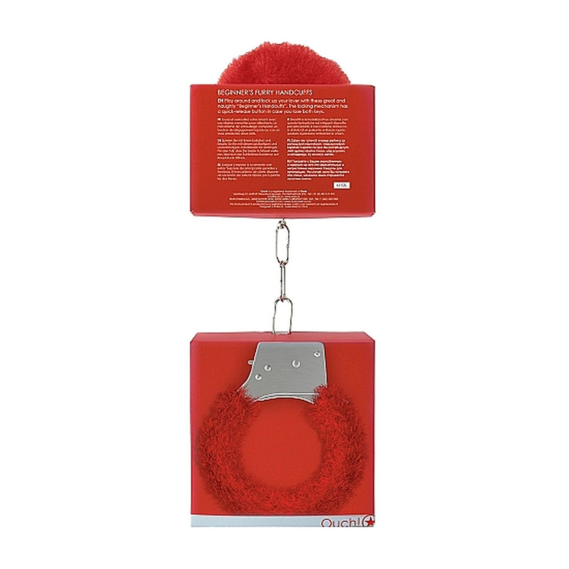 Наручники Ouch! Beginner's Handcuffs Furry Red