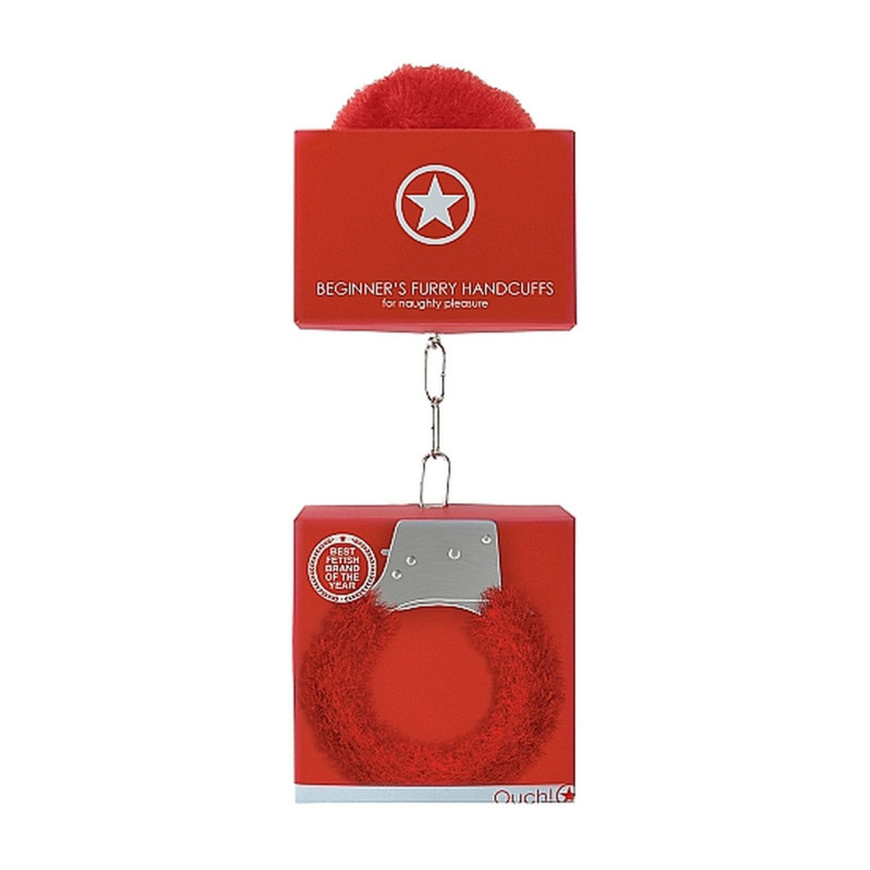 Наручники Ouch! Beginner's Handcuffs Furry Red