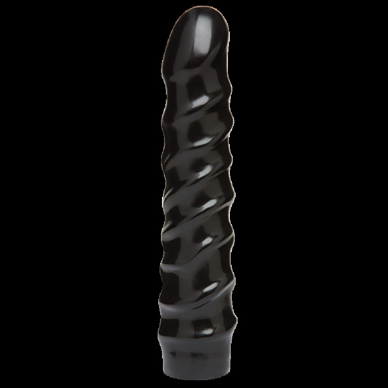 Дилдо Doc Johnson CodeBlack - 8 Inch Raging Vac-U-Lock со стимулирующим рельефом, диаметр 3,8 см