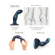 Дилдо Strap-On-Me DILDO PLUG SNAKY METALLIC BLUE, размер M