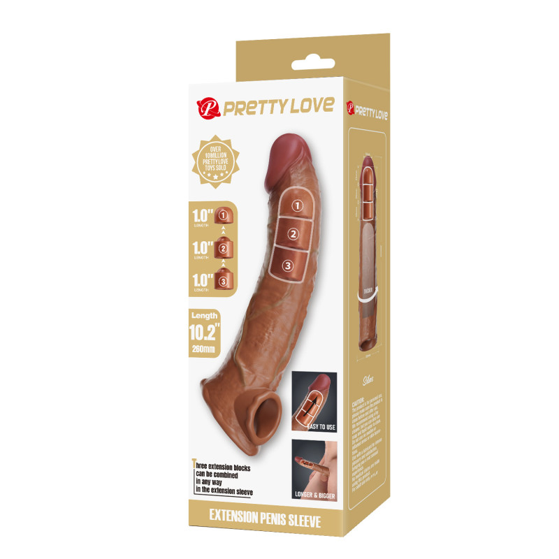 Удлинительная насадка на член Pretty Love Extension Penis Sleeve 26 см Latin