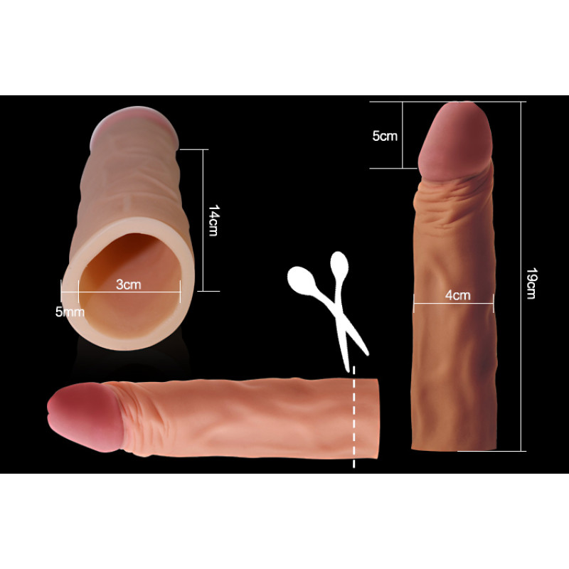 Насадка на член LoveToy Pleasure X-Tender Add 2 Телесная 157