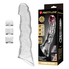 Удлинительная насадка на член Pretty Love Extension Penis Sleeve 28 см Clear