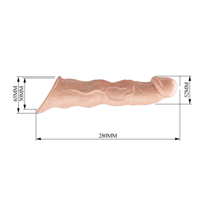 Удлинительная насадка на член Pretty Love Extension Penis Sleeve 28 см Flesh