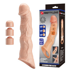 Удлинительная насадка на член Pretty Love Extension Penis Sleeve 28 см Flesh