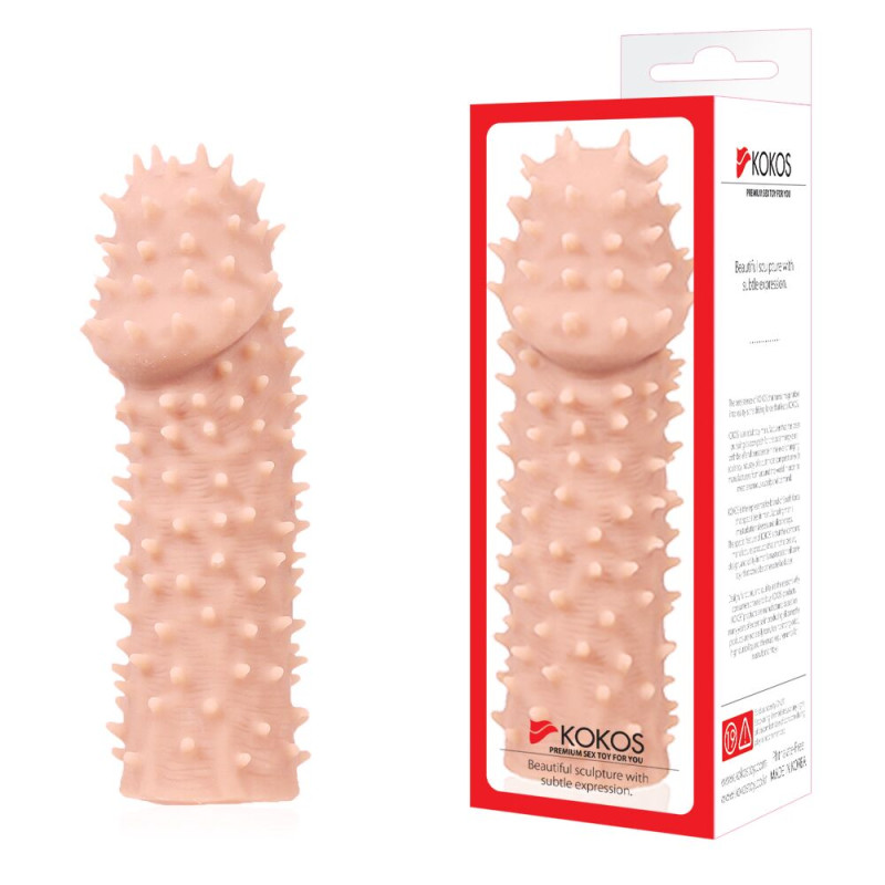 Насадка на член Kokos Extreme Sleeve ES.07 размер M, утолщающая, стимуляция точки G
