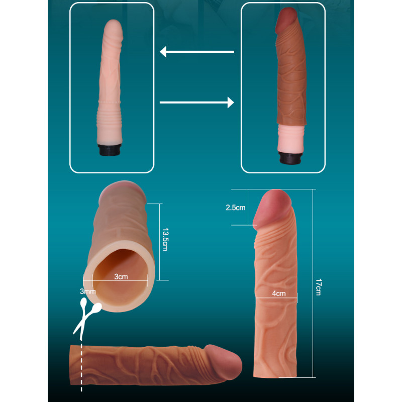 Удлиняющая насадка на пенис LoveToy Pleasure Extender 1 extension Sleeve Flesh Телесная