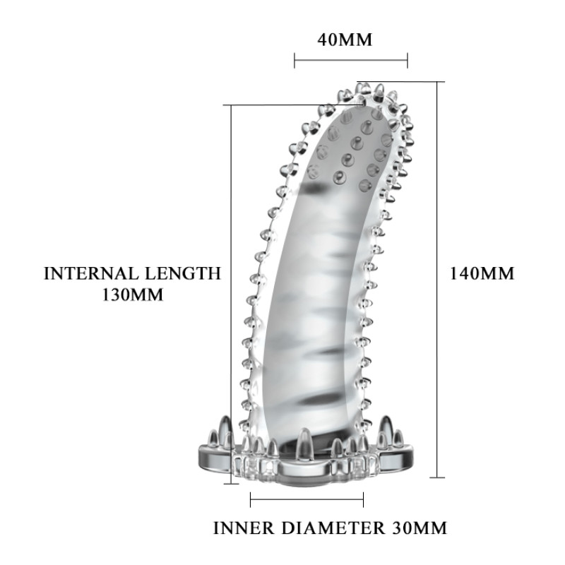 Насадка LyBaile Penis sleeve Crystal Прозрачная