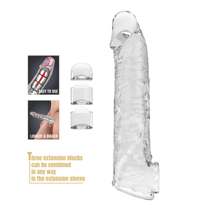 Удлинительная насадка на член Pretty Love Extension Penis Sleeve 26 см Clear