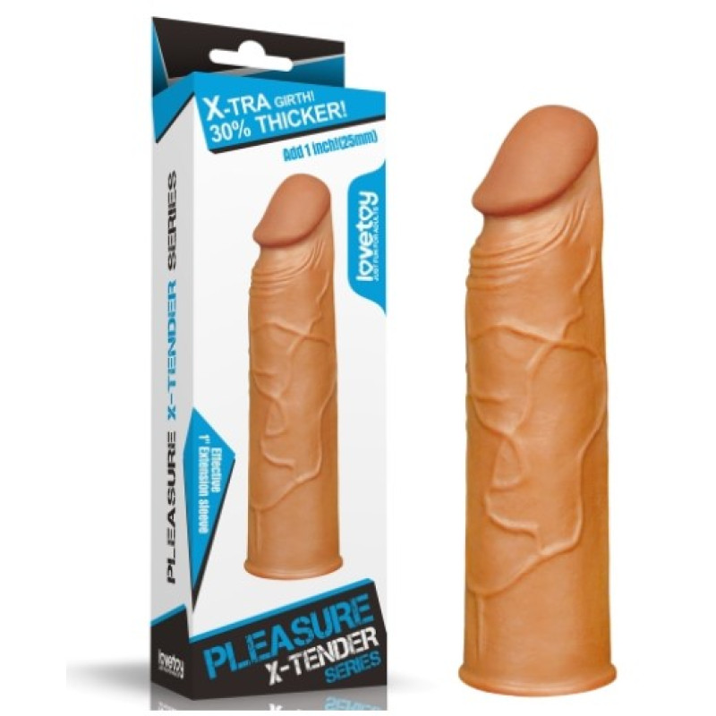 Насадка на член LoveToy Pleasure X-Tender Penis Sleeve Add 1 Brown 154