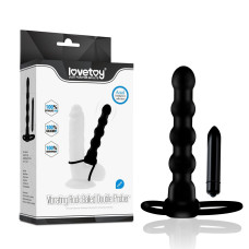 Насадка для подвійного проникнення LoveToy Anal Indulgence Collection Vibrating Rock Balled Double Prober