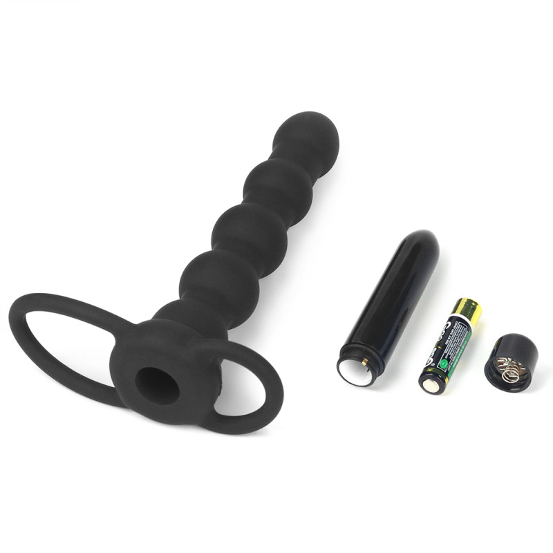 Насадка для подвійного проникнення LoveToy Anal Indulgence Collection Vibrating Rock Balled Double Prober