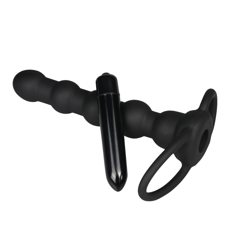 Насадка для подвійного проникнення LoveToy Anal Indulgence Collection Vibrating Rock Balled Double Prober