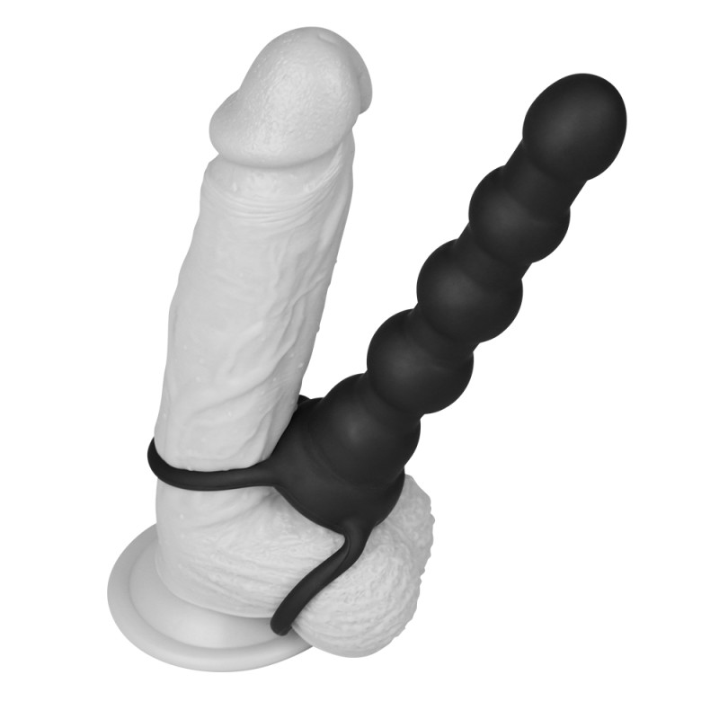 Насадка для подвійного проникнення LoveToy Anal Indulgence Collection Vibrating Rock Balled Double Prober