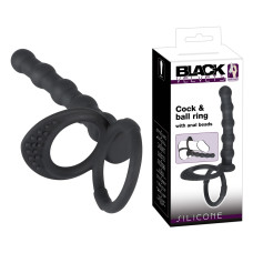 Насадка для подвійного проникнення Black Velvets Cock & Ball Ring
