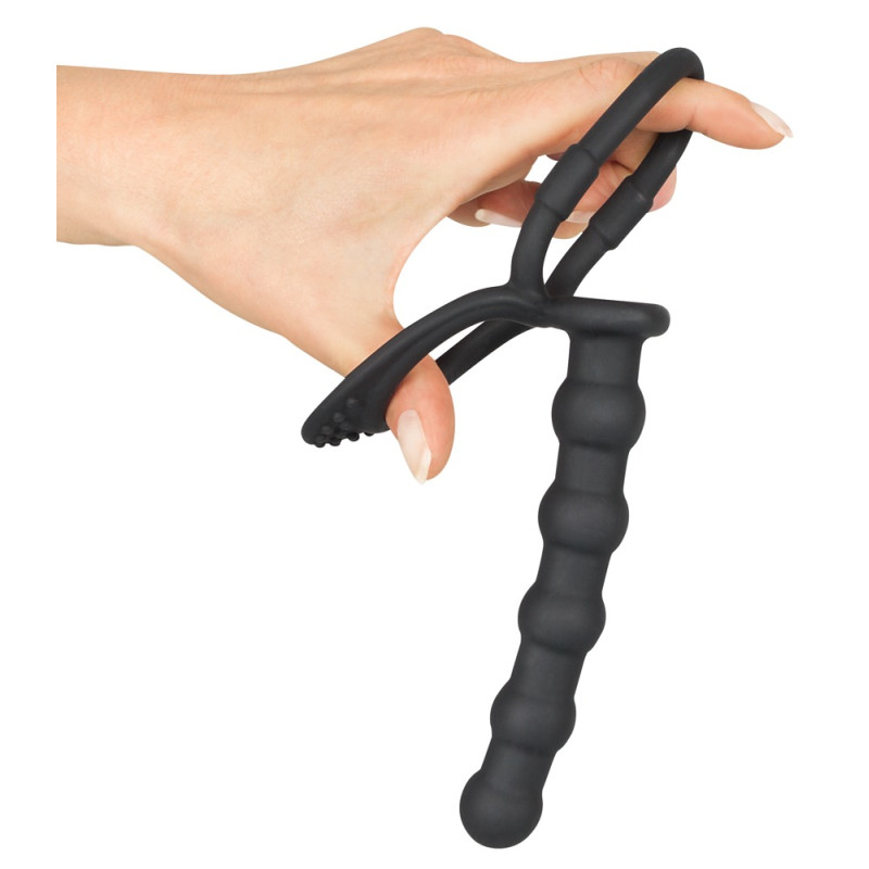 Насадка для подвійного проникнення Black Velvets Cock & Ball Ring