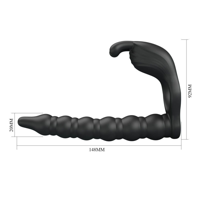 Кільце-насадка для подвійного проникнення Pretty Love Blackney Vibrating Enhacer Black