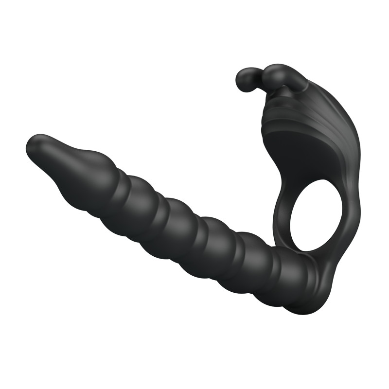 Кільце-насадка для подвійного проникнення Pretty Love Blackney Vibrating Enhacer Black