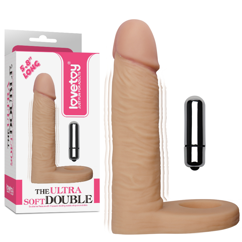 Насадка для двойного проникновения LoveToy The Ultra Soft Double Sleeve Телесная