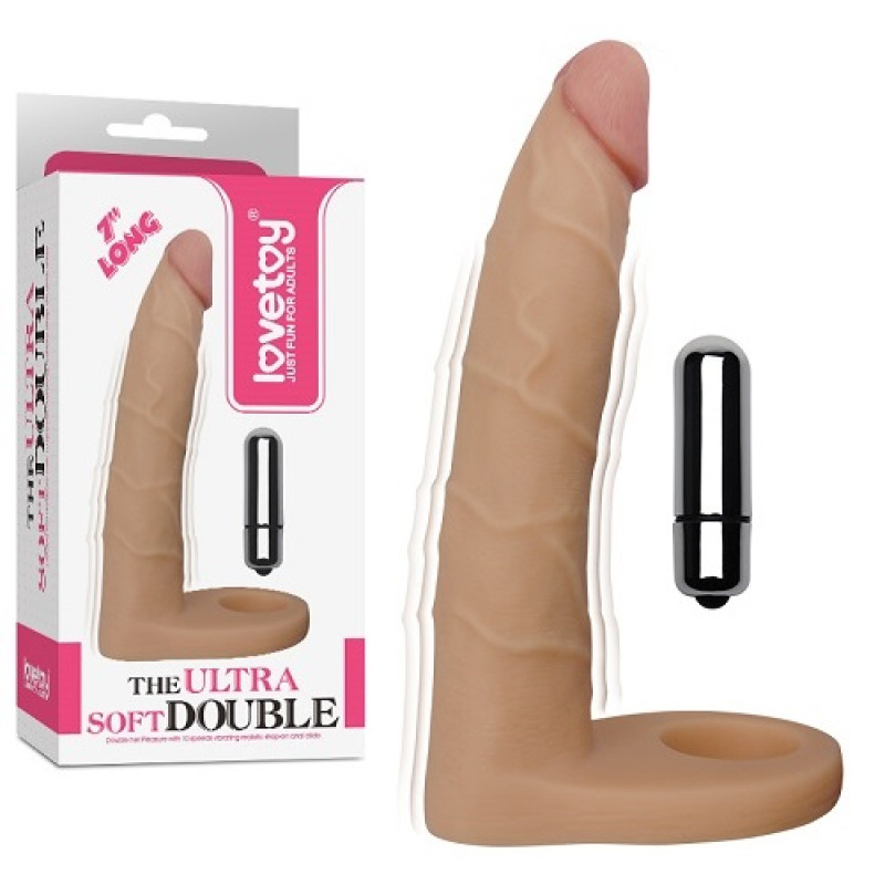 Насадка для двойного проникновения LoveToy The Ultra Soft Double Sleeve Телесная