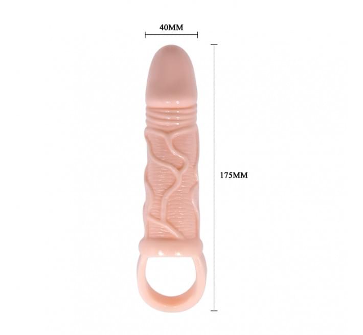 Насадка на пенис LyBaile Men Extension Vibrating Penis Sleeve Телесная