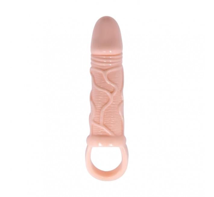 Насадка на пенис LyBaile Men Extension Vibrating Penis Sleeve Телесная