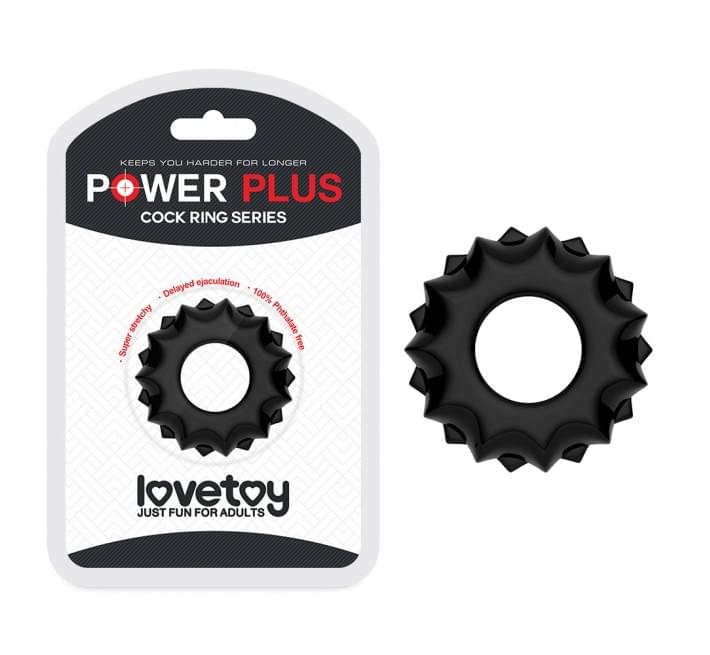 Ерекційне кільце LoveToy Power Plus Cockring Чорне