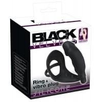 Кільце ерекційне Black Velvets Penisring mit Vibration Чорне