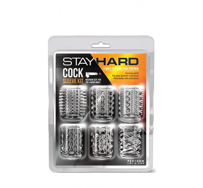 Набір насадок Blush Stay Hard Cock Sleeve Kit Прозорі