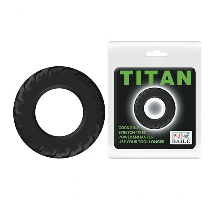 Эрекционное кольцо LyBaile TITAN cock ring Черное BI0301