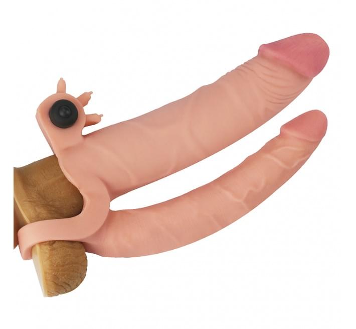 Насадка на член LoveToy Pleasure X Tender Vibrating Double Penis Sleeve Add 1