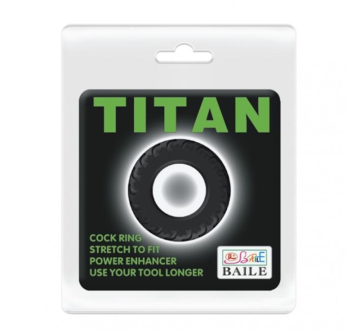 Эрекционное кольцо LyBaile TITAN cock ring Черное BI0301