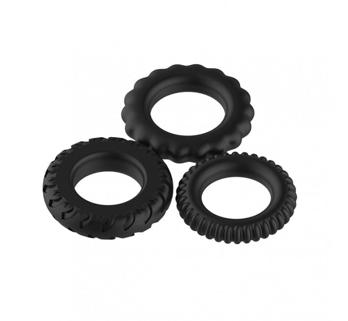 Эрекционные кольца LyBaile TITAN cock ring set Черные BI0302